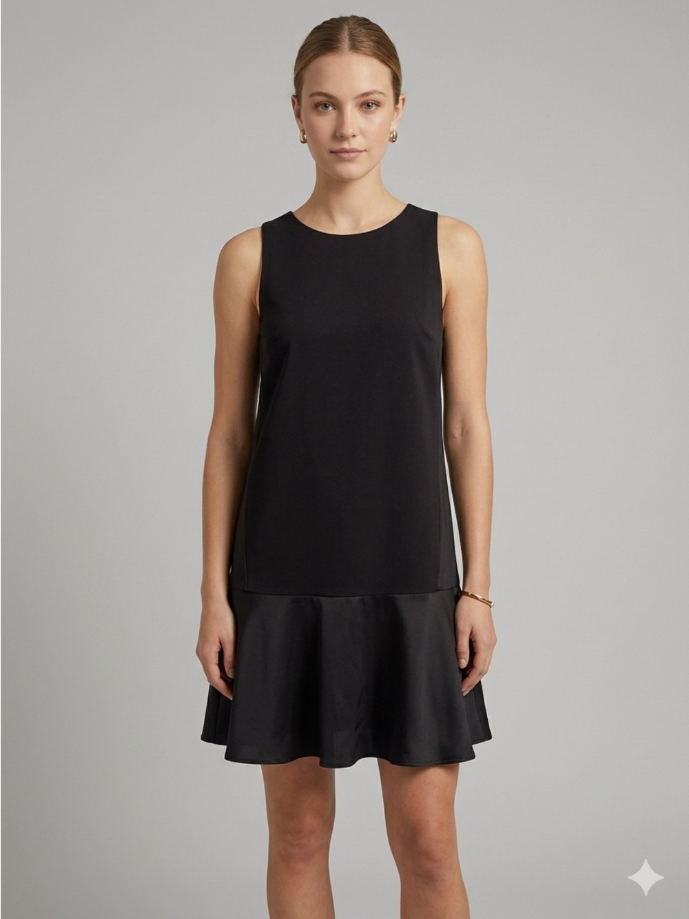 Black A-Line Sleeveless Linen Blend Dress - S/M, ***new with tags***